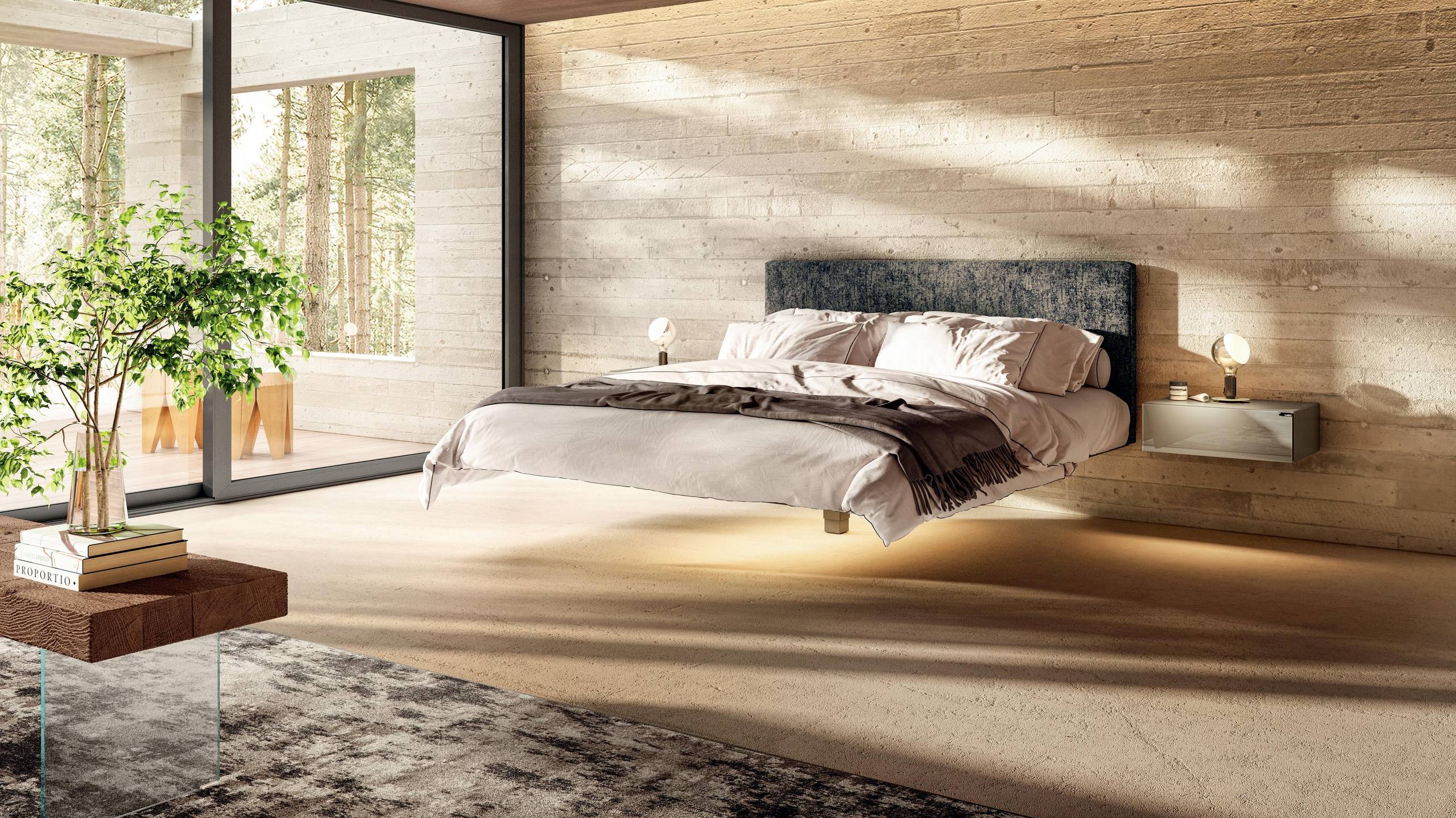 Bignotti-Interni-camera-da-letto-Lago-letto-Fluttua